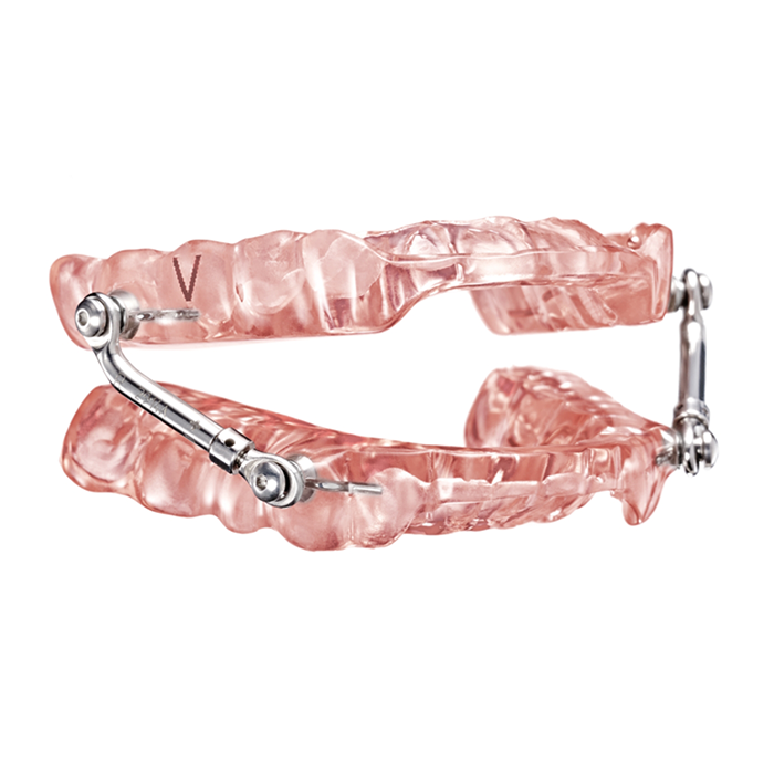 Clear pink oral appliance trays