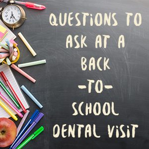 Goose Creek dentist Dr. Barganier of Carolina Complete Dental Care shares ideas for questions parents and children can ask at a back-to-school dental visit.