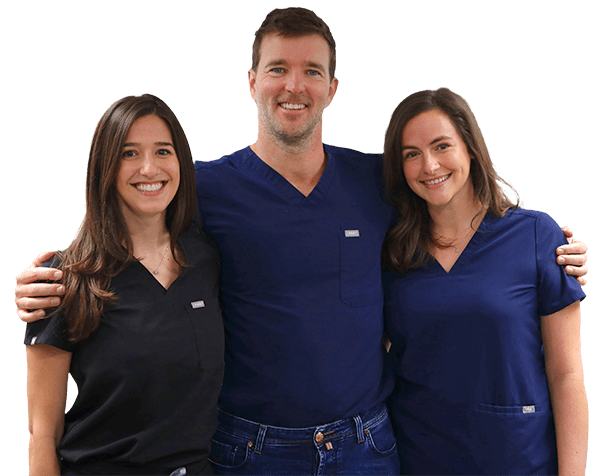 The Carolina Complete Dental Doctors: Dr. Barganier, Dr. Zuffi, and Dr. Williams